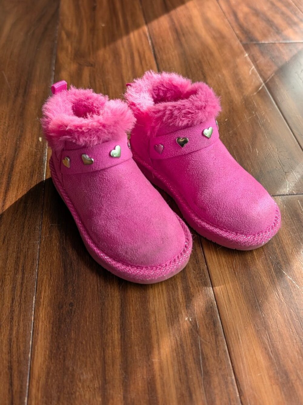 Skechers Barbie Faux Fur Boots, 6T, GUC